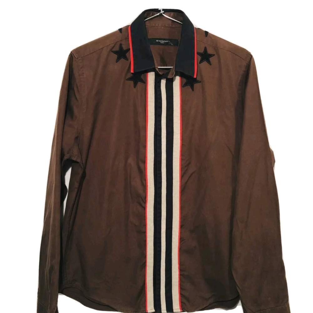 Givenchy star embroidery shirt